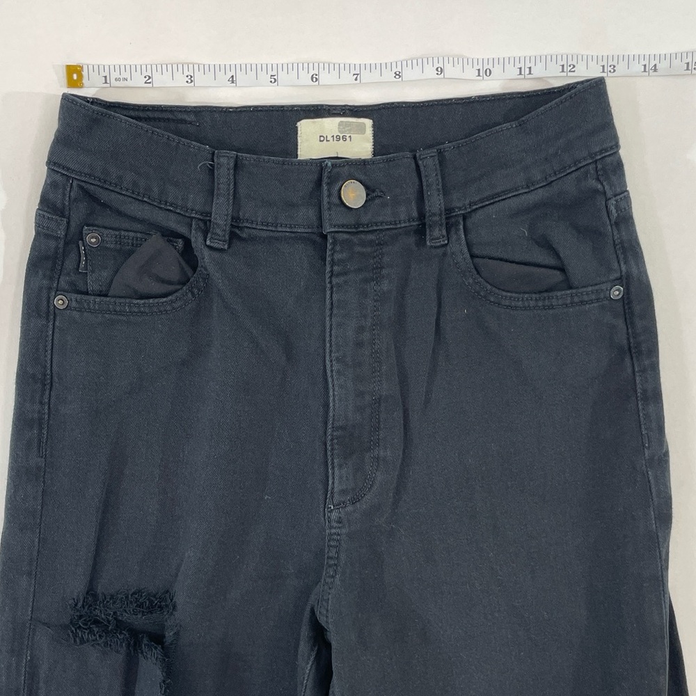 DL1961 Hepburn Jeans in Black, 27 (tear on right thigh) - Picture 6 of 8